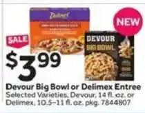 Stop&Shop Devour Big Bowl or Delimex Entree offer
