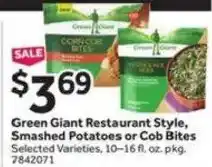 Stop&Shop Green Giant Restaurant Style Smashed Potatoes or Cob Bites offer