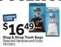 Stop&Shop Stop & Shop Trash Bags offer
