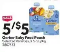 Stop&Shop Gerber baby food pouch offer