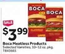 Stop&Shop Boca Meatless Products offer