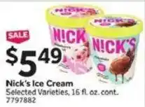 Stop&Shop Nick's Ice Cream offer