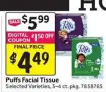 Stop&Shop Puffs Facial Tissue offer