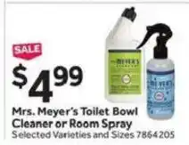 Stop&Shop Mrs. Meyer's Toilet Bowl Cleaner or Room Spray offer