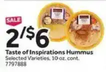 Stop&Shop Taste of Inspirations Hummus offer