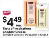 Stop&Shop Taste of Inspirations Cheddar Cheese offer