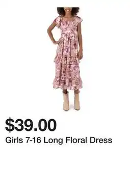 Belk Girls 7-16 Long Floral Dress offer