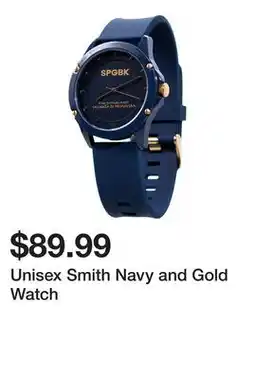 Belk Unisex Smith Navy and Gold Watch offer