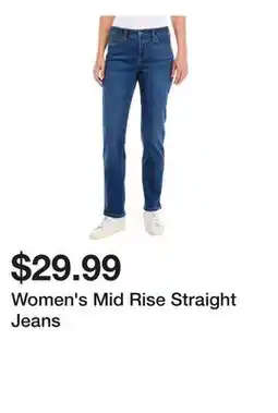 Belk Women's Mid Rise Straight Jeans offer