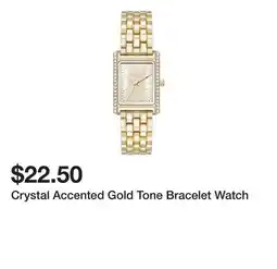 Belk Crystal Accented Gold Tone Bracelet Watch offer