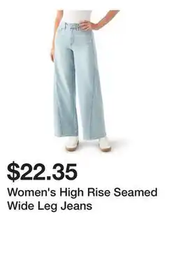 Belk Women's High Rise Seamed Wide Leg Jeans offer