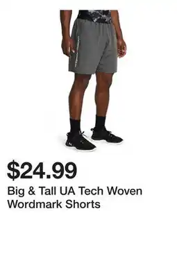 Belk Big & Tall UA Tech Woven Wordmark Shorts offer