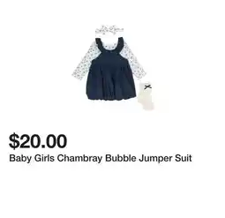 Belk Baby Girls Chambray Bubble Jumper Suit offer