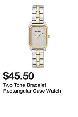 Belk Two Tone Bracelet Rectangular Case Watch offer