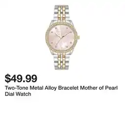 Belk Two-Tone Metal Alloy Bracelet Mother of Pearl Dial Watch offer