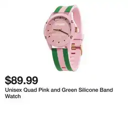 Belk Unisex Quad Pink and Green Silicone Band Watch offer