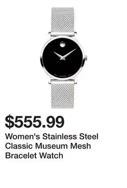 Belk Women's Stainless Steel Classic Museum Mesh Bracelet Watch offer