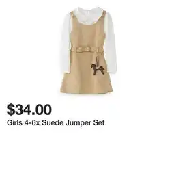 Belk Girls 4-6x Suede Jumper Set offer
