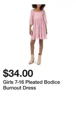 Belk Girls 7-16 Pleated Bodice Burnout Dress offer