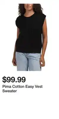 TJ Maxx Pima Cotton Easy Vest Sweater offer