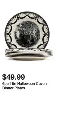 TJ Maxx 6pc 11in Halloween Coven Dinner Plates offer