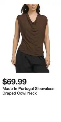 TJ Maxx Made In Portugal Sleeveless Draped Cowl Neck offer