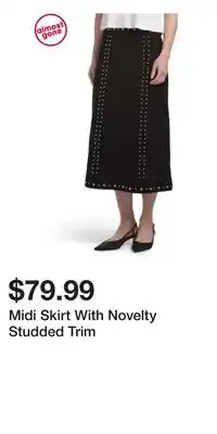 TJ Maxx Midi Skirt With Novelty Studded Trim offer