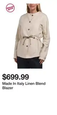 TJ Maxx Made In Italy Linen Blend Blazer offer