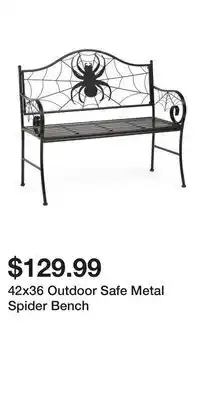 TJ Maxx 42x36 Outdoor Safe Metal Spider Bench offer