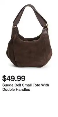 TJ Maxx Suede Bell Small Tote With Double Handles offer