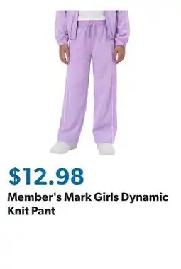 Sam's Club Member's Mark Girls Dynamic Knit Pant offer