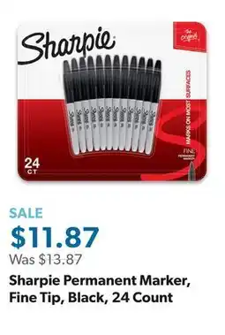 Sam's Club Sharpie Permanent Marker, Fine Tip, Black, 24 Count offer
