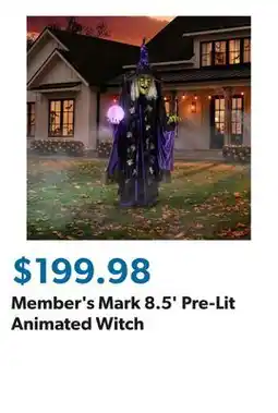 Sam's Club Member's Mark 8.5' Pre-Lit Animated Witch offer