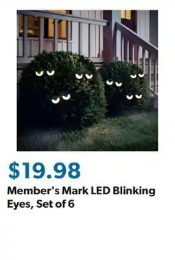 Sam's Club Member's Mark LED Blinking Eyes, Set of 6 offer
