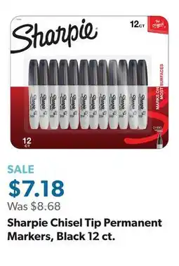 Sam's Club Sharpie Chisel Tip Permanent Markers, Black 12 ct offer