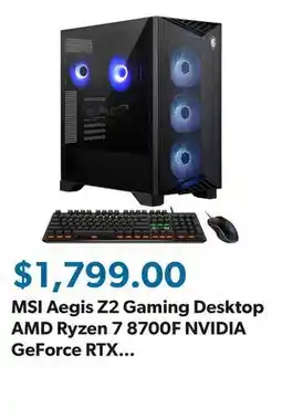 Sam's Club MSI Aegis Z2 Gaming Desktop AMD Ryzen 7 8700F NVIDIA GeForce RTX 5070 - 16GB DDR5 1TB SSD offer