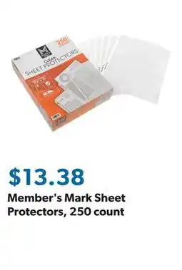 Sam's Club Member's Mark Sheet Protectors, 250 count offer