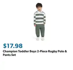 Sam's Club Champion Toddler Boys 2-Piece Rugby Polo & Pants Set offer