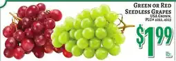 Trade Fair Supermarket GREEN OR RED SEEDLESS GRAPES offer