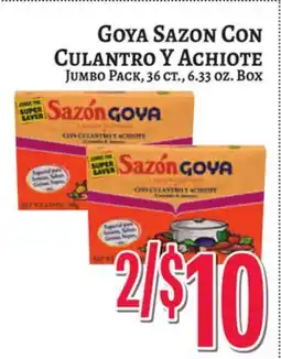 Trade Fair Supermarket GOYA SAZON CON CULANTRO Y ACHIOTE offer