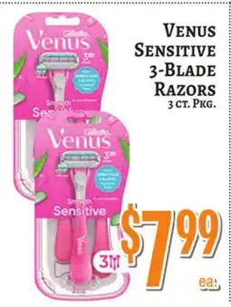 Trade Fair Supermarket Venus Sensitive 3-Blade Razors offer