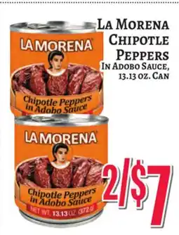 Trade Fair Supermarket LA MORENA CHIPOTLE PEPPERS IN ADOBO SAUCE offer