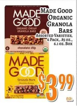 Trade Fair Supermarket MADE GOOD ORGANIC CHEWY GRANOLA BARS offer