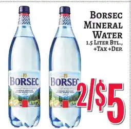 Trade Fair Supermarket BORSEC MINERAL WATER offer