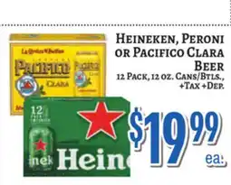 Trade Fair Supermarket HEINEKEN, PERONI OR PACIFICO CLARA BEER offer