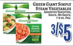 Trade Fair Supermarket GREEN GIANT SIMPLY STEAM VEGETABLES offer