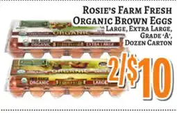 Trade Fair Supermarket Rosie'S Farm Fresh Organic Brown Eggs offer