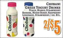 Trade Fair Supermarket CHOBANI GREEK YOGURT DRINKS offer