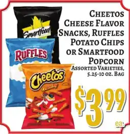 Trade Fair Supermarket CHEETOS CHEESE FLAVOR SNACKS, RUFFLES POTATO CHIPS OR SMARTFOOD POPCORN offer