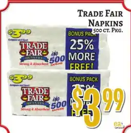 Trade Fair Supermarket TRADE FAIR NAPKINS offer